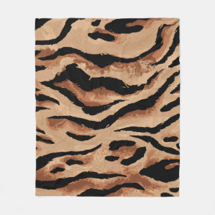 Tiger Leopard: Seamless of Animal Skin Fleecefilt