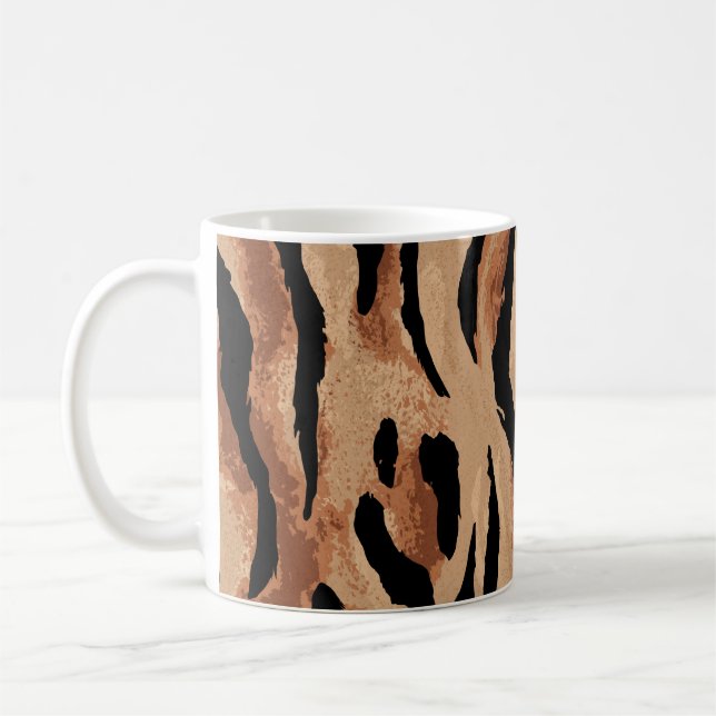 Tiger Leopard: Seamless of Animal Skin Kaffemugg (Vänster)