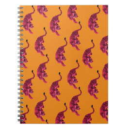 Tiger - Levande Rosa Anteckningsbok