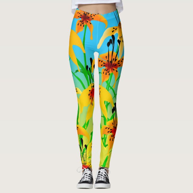 Tiger Lilies Leggings (Framsida)