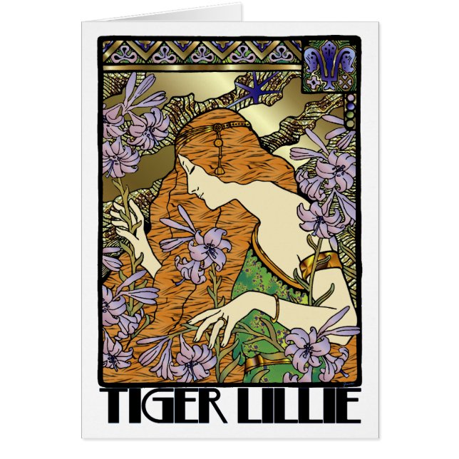 Tiger Lillie Hälsningskort (Framsidan)