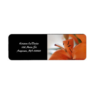 Tiger Lily Address Label Returadress Etikett