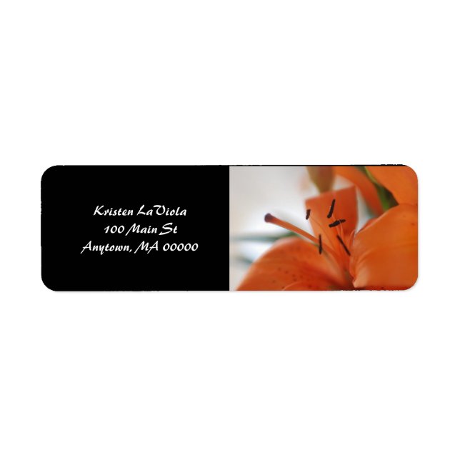 Tiger Lily Address Label Returadress Etikett (Framsidan)