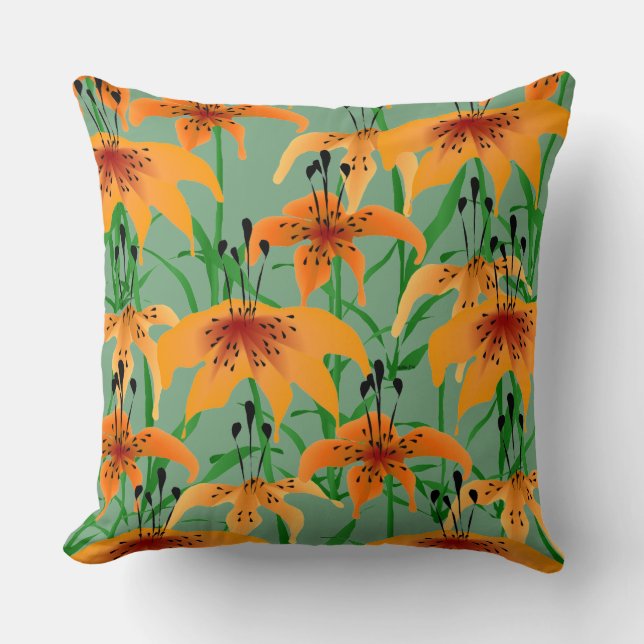 Tiger Lily Dekorativ kudde (Framsida)