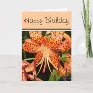 Tiger Lily Födelsedagskort Kort