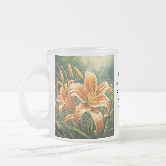 Tiger Lily Frostad Glasmugg (Vänster)