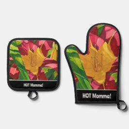 Tiger Lily Hett Momma Oven Mitt & Pot Holder Set
