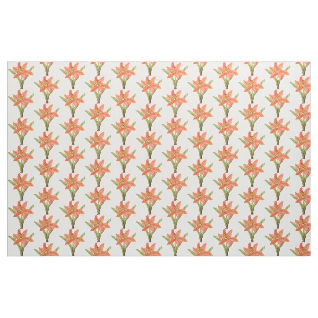 Tiger Lily Patterned Fabric Tyg (Yard)