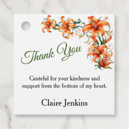 Tiger Lily Personalizable Tack Gåvor Etiketter