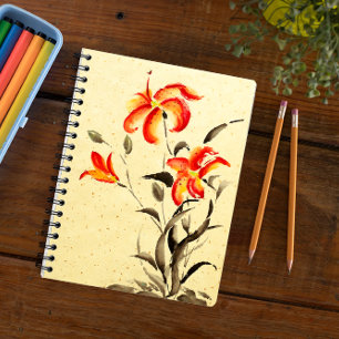 Tiger Lily - röd Anteckningsbok
