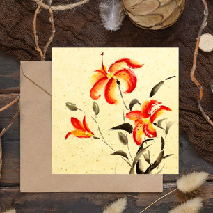 Tiger Lily - röd Kort