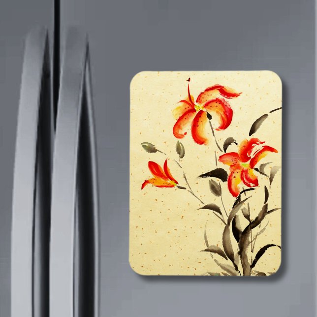 Tiger Lily - röd Magnet (Skapare uppladdad)