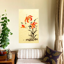 Tiger Lily - röd Poster