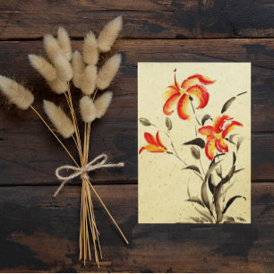 Tiger Lily - röd Vykort