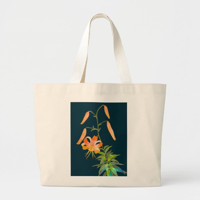 Tiger Lily Tote Bag Jumbo Tygkasse (Framsidan)