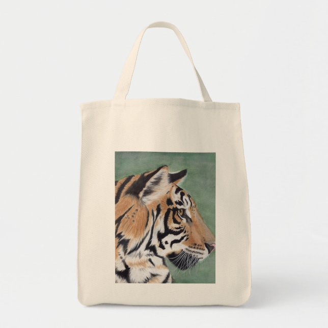 Tiger Livsmedel Canvas Tote Bag Tygkasse (Framsidan)