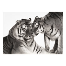 Tiger Love Art - Handmålad dekoration för vilda dj