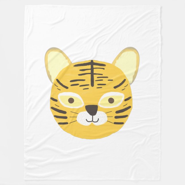 tiger målkonst fleecefilt (Framsidan)