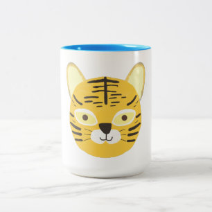 tiger målkonst Två-Tonad mugg
