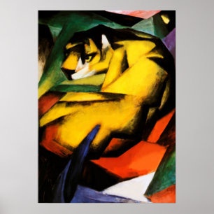 Tiger-målning av Franz Marc Poster