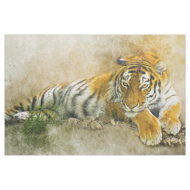 Tiger-målning Tyg (Yard)