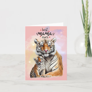 Tiger Mamma och Baby Mors dag kort