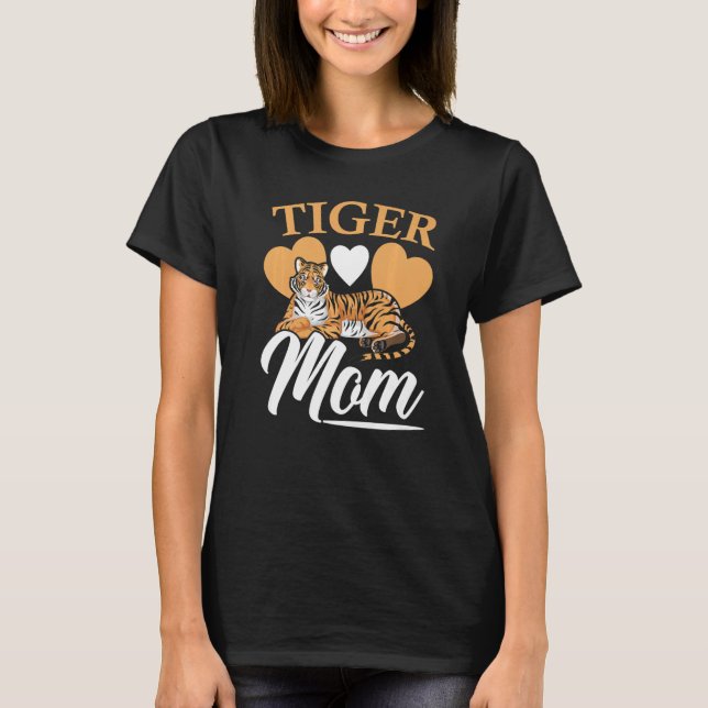 Tiger Mamma Wildlife Animal Zoo Zookeeper Mammor D T Shirt (Framsida)