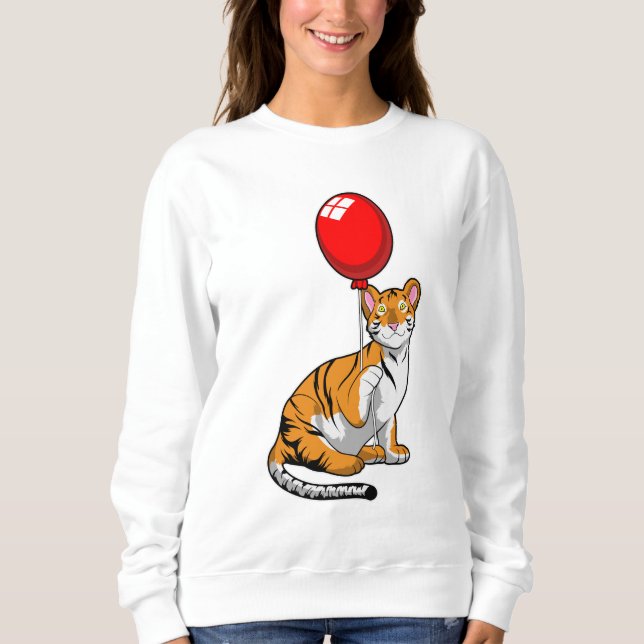 Tiger med Balloon T Shirt (Framsida)