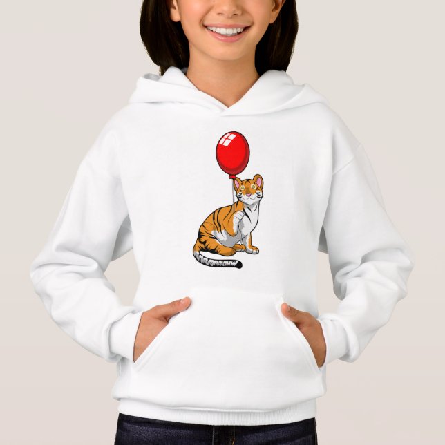 Tiger med Balloon T Shirt (Framsida)
