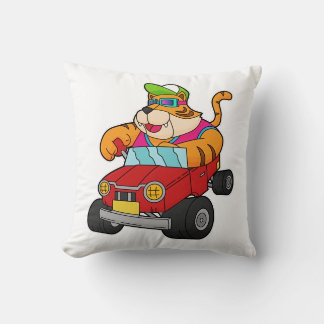 Tiger med bil kudde (Framsida)