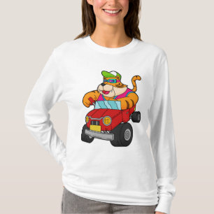 Tiger med bil t shirt