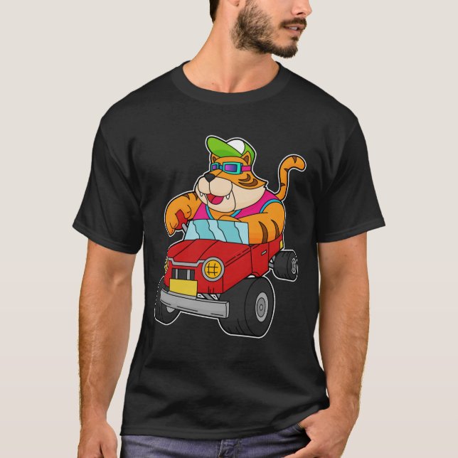 Tiger med bil t shirt (Framsida)