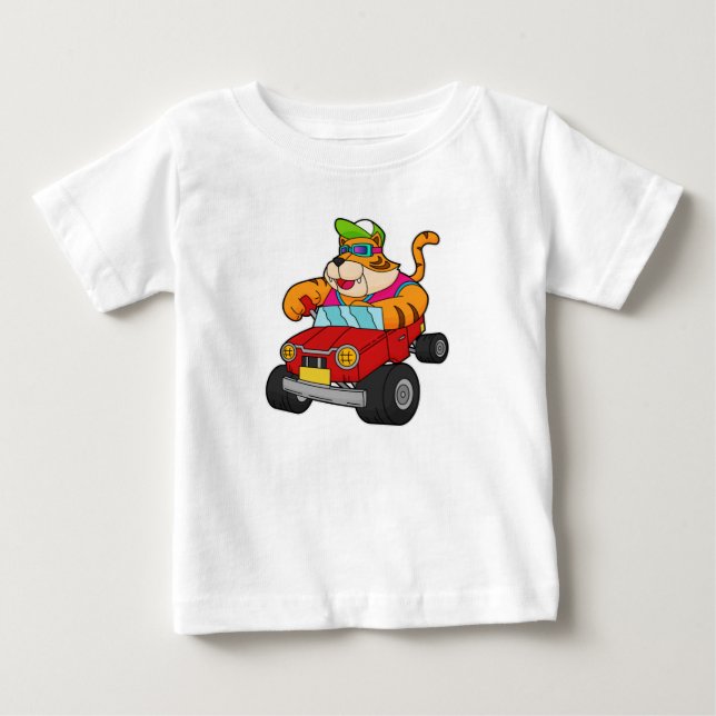 Tiger med bil t shirt (Framsida)