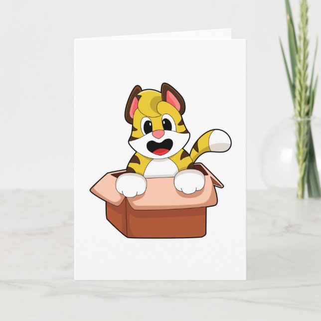 Tiger med Box Kort (Framsida)