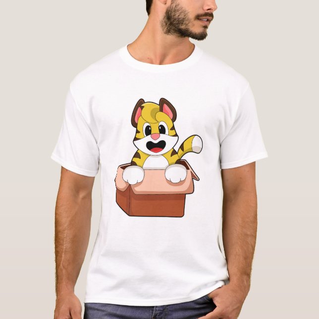 Tiger med Box T Shirt (Framsida)