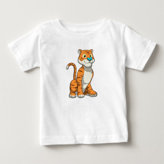 Tiger med Butterfly T Shirt (Framsida)