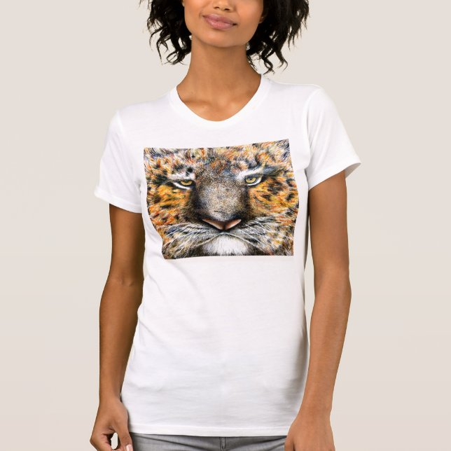 Tiger med en inställningT-tröja T-shirt (Framsida)