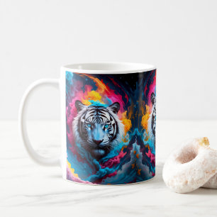 Tiger med ett mystiskt och eteriskt utseende kaffemugg