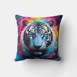 Tiger med ett mystiskt och eteriskt utseende kudde