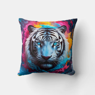 Tiger med ett mystiskt och eteriskt utseende kudde