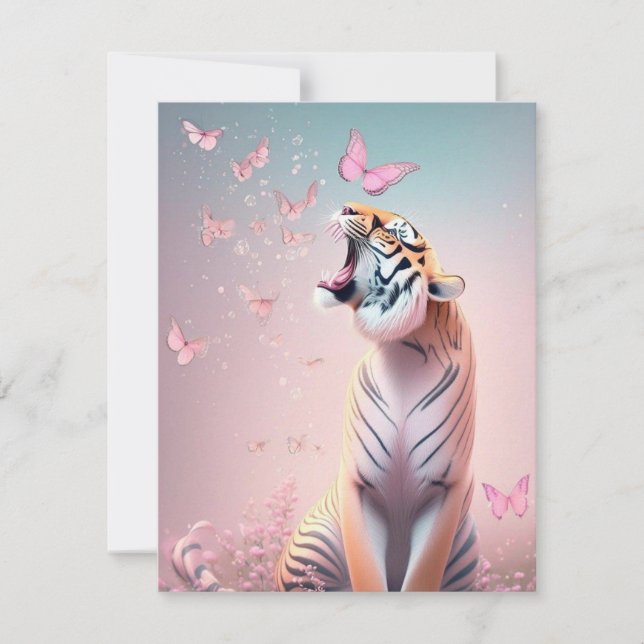 Tiger med fjärilar (Framsida)