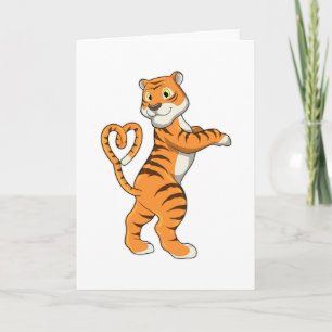 Tiger med hjärta kort