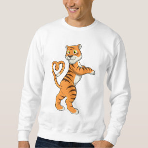 Tiger med hjärta lång ärmad tröja