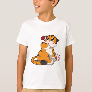 Tiger med hjärta t shirt