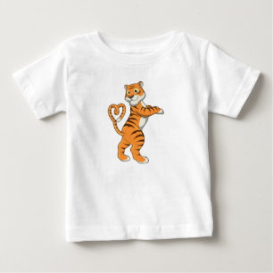 Tiger med hjärta t shirt