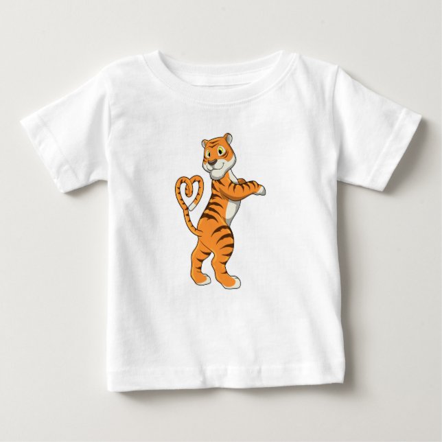 Tiger med hjärta t shirt (Framsida)