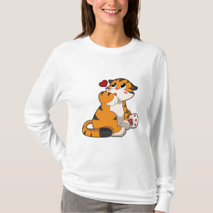 Tiger med hjärta t shirt
