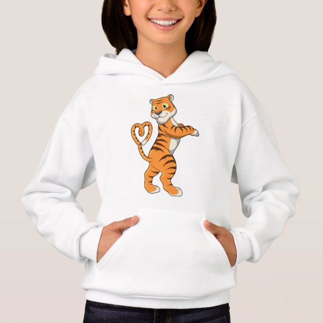 Tiger med hjärta t shirt (Framsida)