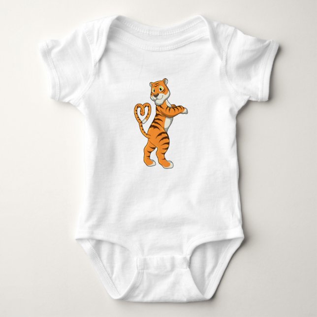 Tiger med hjärta t shirt (Framsida)