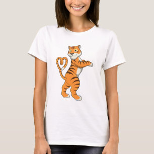 Tiger med hjärta t shirt